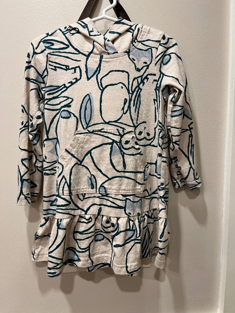 EUC TEA Collection Girls 3T Hooded Arctic Animals Dress